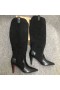 Christian Louboutin Santia Botta 85 Mm Støvler Veau Velours Svart