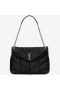Saint Laurent Loulou Puffer Medium Bag Svart Lammeskinn Saint Laurent Poser