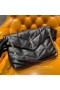 Saint Laurent Loulou Puffer Medium Bag Svart Lammeskinn Saint Laurent Poser