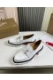 Christian Louboutin Cl Moc Slepe Kvinner Loafers Kalv Lær Hvit