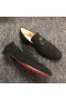 Christian Louboutin Crest På Nilen Loafers Veau Velours Svart CL Sko