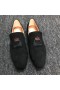 Christian Louboutin Crest På Nilen Loafers Veau Velours Svart CL Sko