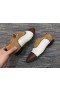Christian Louboutin Greggo Oxfords Veau Velours Kalv Skinn Hvit Brun