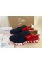 Christian Louboutin Loubishark Sneakers Med Semsket Blå Rød Christian Louboutin Sko