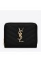 Saint Laurent Kompakt Zip Rundt Lommebok Svart Skinn Saint Laurent Poser