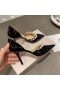 Jimmy Choo Aurelie 85 Pumper Patent Skinn Pearl Embellishment Svart