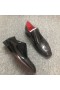 Christian Louboutin Escream Spenne Oxford Patent Skinn Sort CL Sko