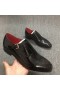 Christian Louboutin Escream Spenne Oxford Patent Skinn Sort CL Sko