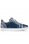 Christian Louboutin Moro Vieira Joggesko Kalv Skinn Med Alligator Preging Blå