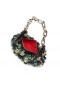 Christian Louboutin Le 54 Kjede Bag Crepe Sateng Og Tropiske Broderi Svart