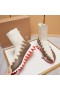 Christian Louboutin Sharky Sokk Joggesko Strikk Mesh Hvit Brun