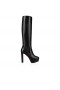 Christian Louboutin Loo Botta Alta 130 Mm Støvler Kalv Skinn Sort