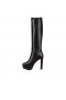 Christian Louboutin Loo Botta Alta 130 Mm Støvler Kalv Skinn Sort