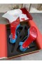 Christian Louboutin Loubi Queen Sandaler 100 mm Patent Skinn Blå