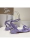 Christian Louboutin Mafaldina Flatskjerm Sandaler Patent Skinn Lilla