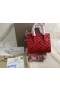 Christian Louboutin Paloma Mini Top Håndtak Bag Kalv og Toppene Loubinthesky Rød