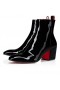 Christian Louboutin Rosalio St 70 Mm Støvler Patent Kalv Lær Svart Christian Louboutin Sko