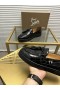 Christian Louboutin Dusk Loafers Patent Skinn Sort CL Sko