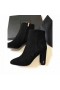 Saint Laurent LouLou 95 Glidelås Ankel Boot Svart Suede Saint Laurent Sko