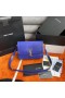 Saint Laurent Solferino Medium Bag Blå Boksen Kalveskinn Saint Laurent Poser