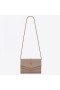 Saint Laurent WOC-Sulpice Kjede Wallet Beige Kalveskinn