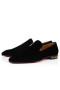 Christian Louboutin Loafers Partytelt Svart/gull 1n Fløyel