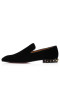 Christian Louboutin Loafers Partytelt Svart/gull 1n Fløyel