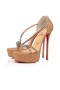 Christian Louboutin Plattformer Så Pigg Alta 150 mm Nude Skinn