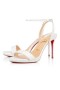 Christian Louboutin Sandal Loubi Queen 100 mm Bianco Skinn