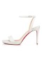 Christian Louboutin Sandal Loubi Queen 100 mm Bianco Skinn