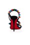 Christian Louboutin Sandal Spikita Stropp 100 mm Sort/multi/lin Bk Semsket Skinn