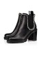 Christian Louboutin Spikita Booty Capahutta 70 mm Sort/sølv Kalv Sko