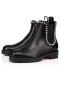 Christian Louboutin Spikita Booty Capahutta Flatskjerm Svart/sølv Kalv