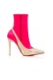 Christian Louboutin Spikita Booty Jessie Joli 100 mm Ab/rose Fluo Patent