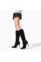Christian Louboutin Høye Oppstart Lock Kate Botta 100 mm Svart Semsket Kalveskinn
