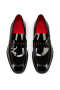 Christian Louboutin Chambeliss Night Strass Max Loafers Patent Calf Leather Black