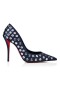 Christian Louboutin Miss Z Boum Boum Mirror 100 Mm Pumps Crepe Satin Zaffiro