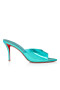 Christian Louboutin Miss Z Mule 100 Mm Mules Patent Laminated Calf Leather Iceberg Blue