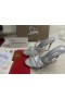 Christian Louboutin Muldyr Bare Queen 100 mm Sølv/rop/lin Sølv PVC