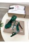 Christian Louboutin Rosalie Red Carpet 100 Mm Pumps Crepe Satin Green