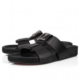Christian Louboutin Dhabubizz Muldyr Kalv Skinn Svart Christian Louboutin Sko