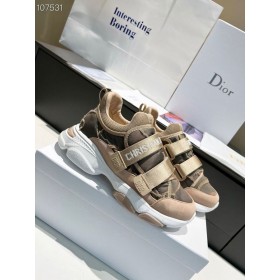 Dior D-VANDRE Joggesko Teknisk Stoff Skrå Print-Brun