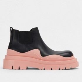Bottega Veneta BV Dekk Ankel Støvler Pink Yttersåle Bottega Veneta Sko