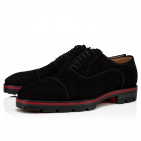 Christian Louboutin Hubertus Oxford Veau Velours Svart