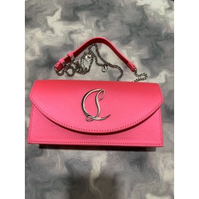 Christian Louboutin Loubi54 Crossbody-Clutch-Kalveskinn Rose Rosa