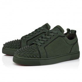 Christian Louboutin Louis Junior Pigger Joggesko Veau Velours Tennessee Grønn