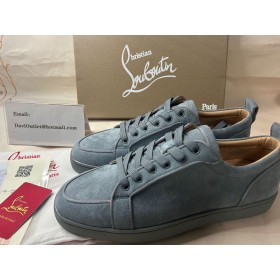 Christian Louboutin Rantulow Joggesko Veau Velours Grå CL Sko