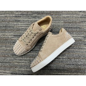 Christian Louboutin Seavaste 2 Orlato Flatskjerm Lav-top Semsket Skinn Sand