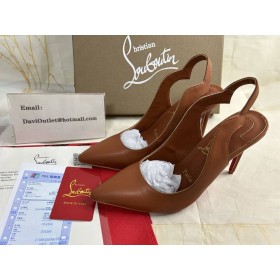 Christian Louboutin Hot Chick Slynge Pumper 100mm Nappa Skinn Naken 4
