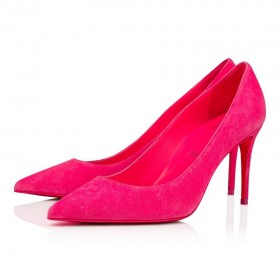 Christian Louboutin Kate Pumper 85mm Veau Velours Rose Rosa Christian Louboutin Sko